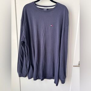 Vintage Tommy Hilfiger‎ Men's Dark Blue Long Sleeve Tee